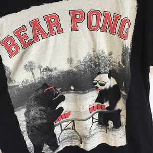 Riot society black Bear Pong shirt size small